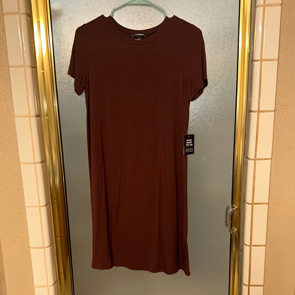 Express Rust Short Sleeve Top